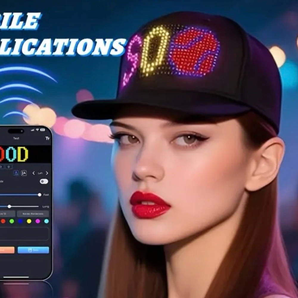 NWT LED Programmable Display Hat - Picture 8 of 16